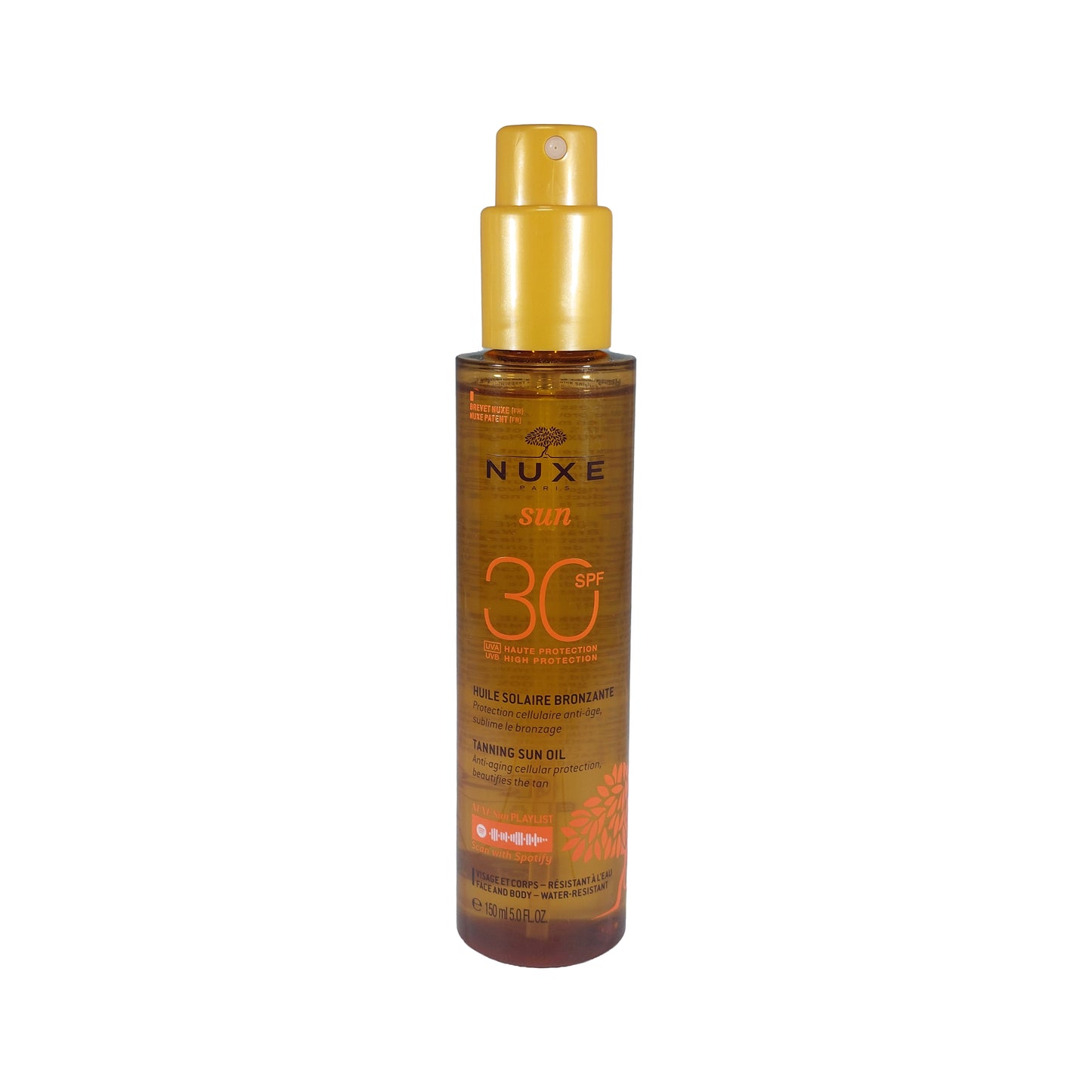 Nuxe Huile Bronzante Sun Tanning Oil High Protection Face & Body SPF 30, 150 ml