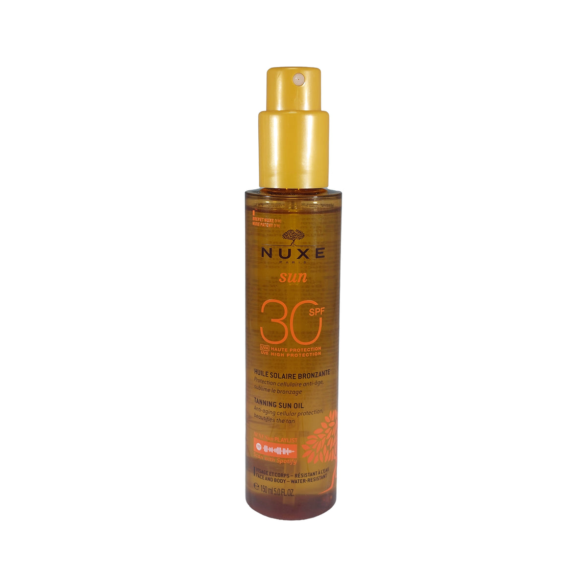 Nuxe Huile Bronzante Sun Tanning Oil High Protection Face & Body SPF 30, 150 ml