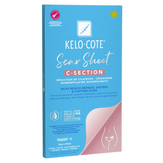 Kelo-cote silicone scar plaster for caesarean sections, 3 cm x 15 cm, 1 piece