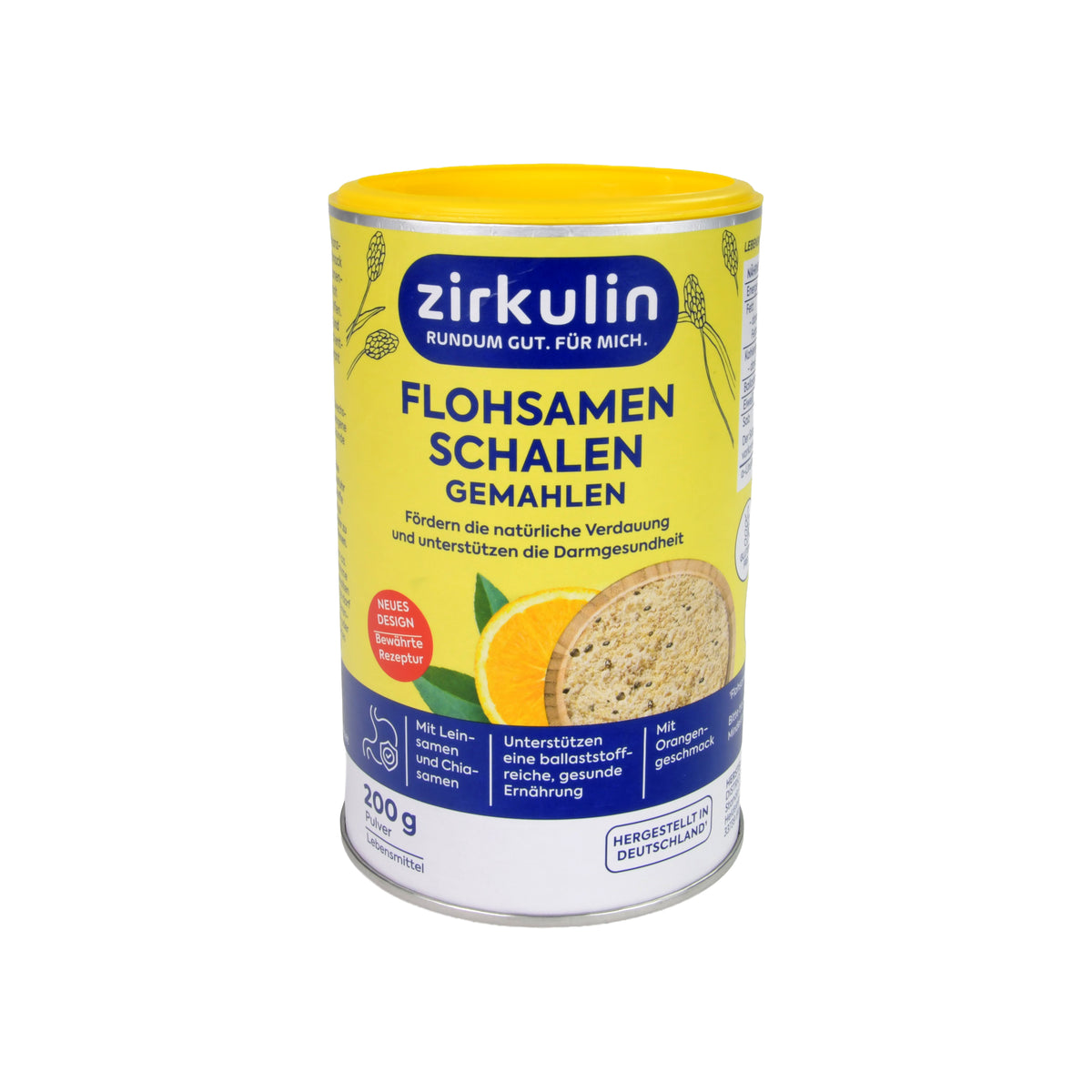 zirkulin Flohsamenschalen Orange gemahlen, 200 g