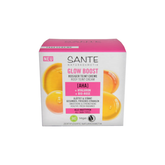 Sante Glow Boost Rosy Teint Cream AHA Rosiger Teint Creme, 50 ml