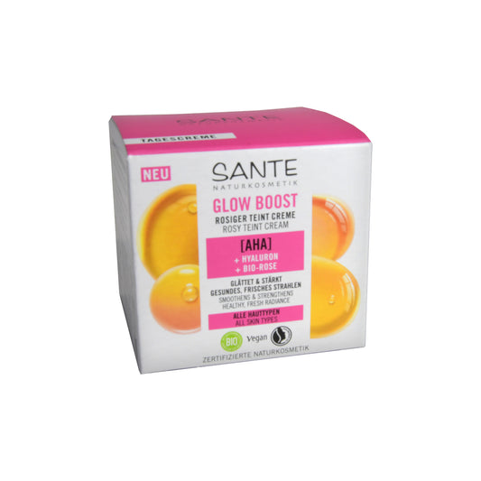 Sante Glow Boost Rosy Teint Cream AHA Rosiger Teint Creme, 50 ml