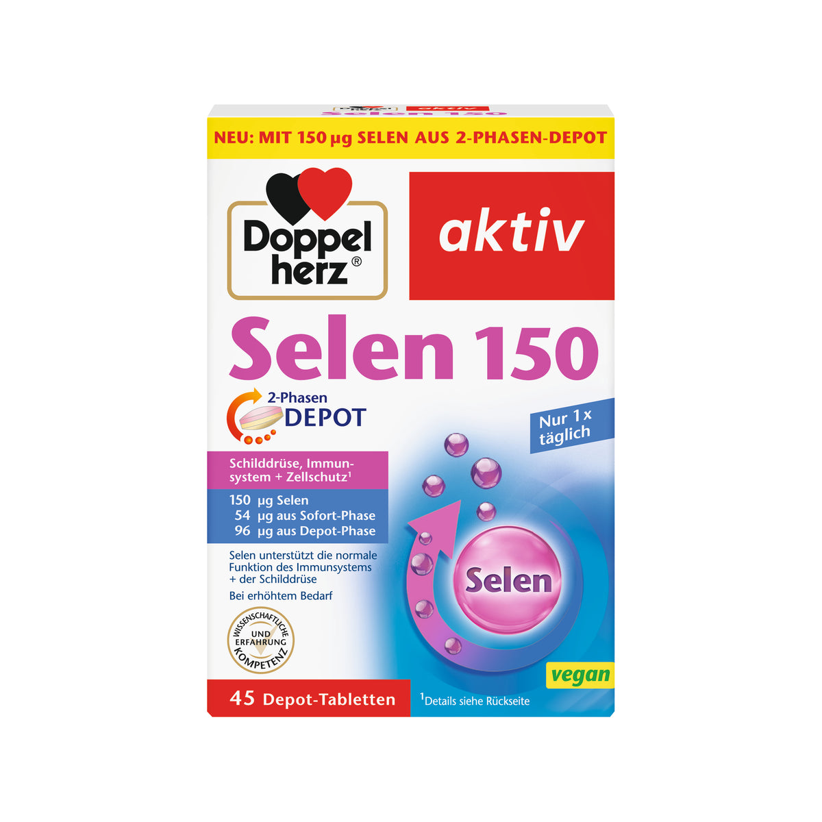 Doppelherz aktiv Selen Depot 2-Phasen Tabletten, 45 St