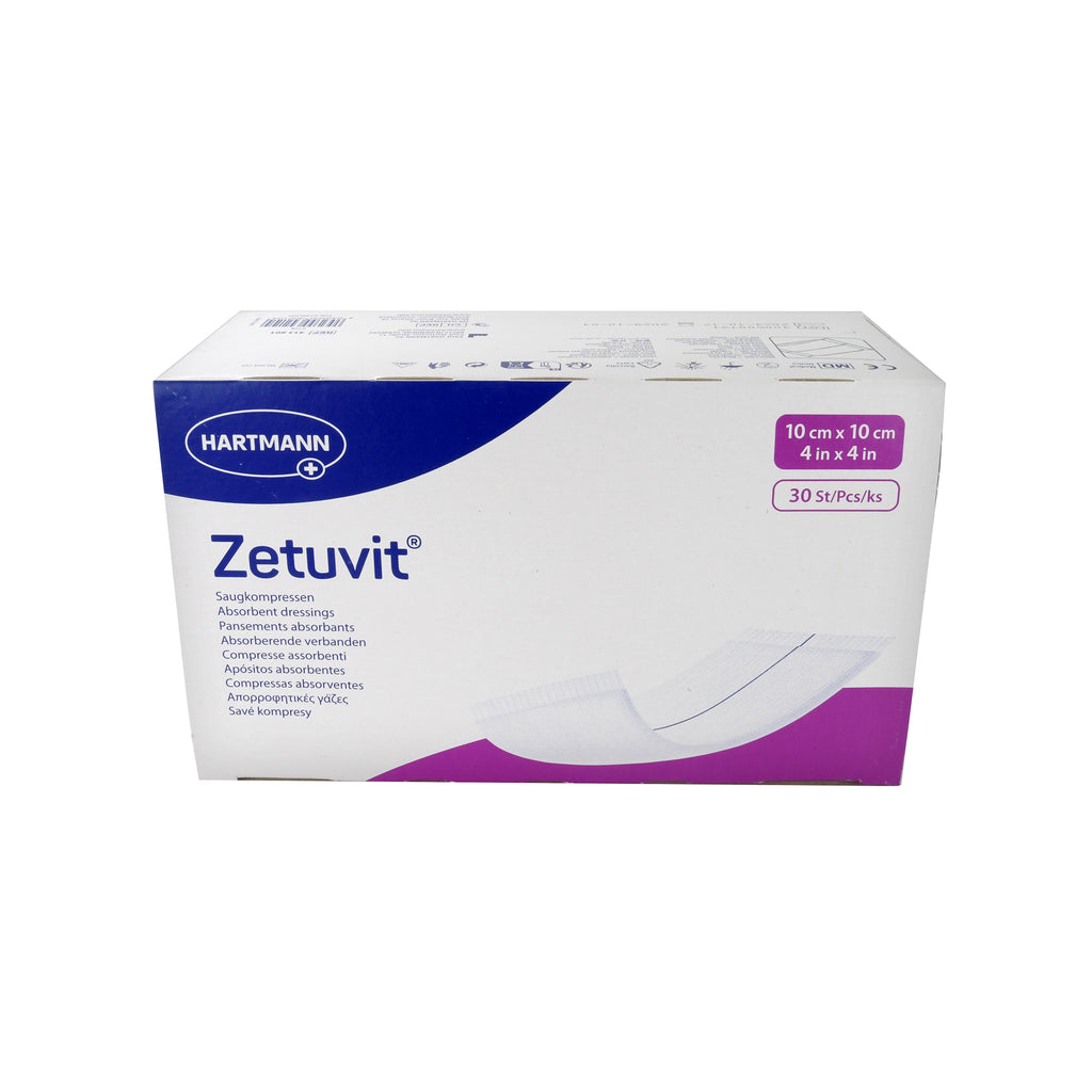 Zetuvit absorbent compresses non-sterile 10 x 10 cm, 30 pieces