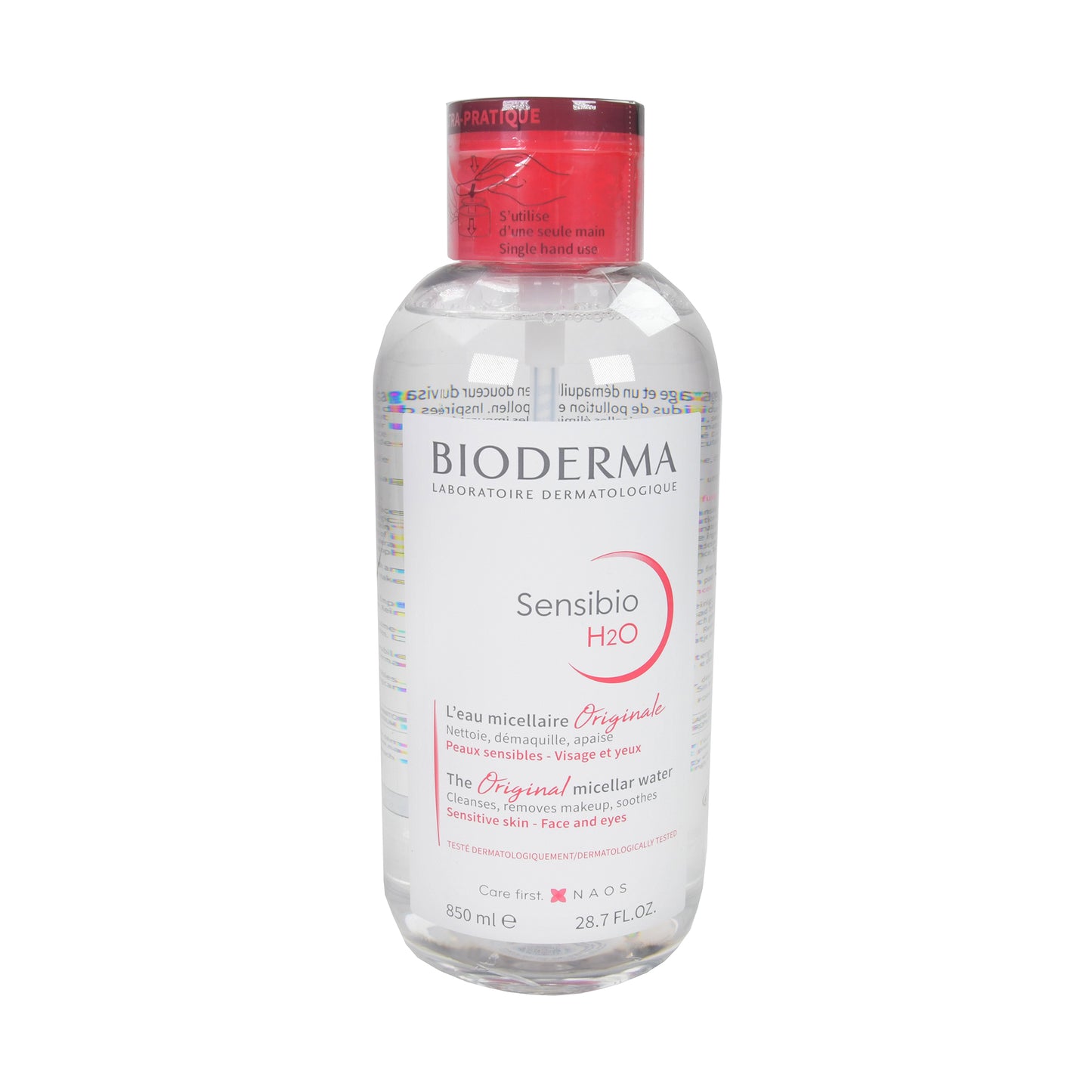 Bioderma Sensibio H2O Reinigungslösung mit Pumpspender XXL, 850 ml