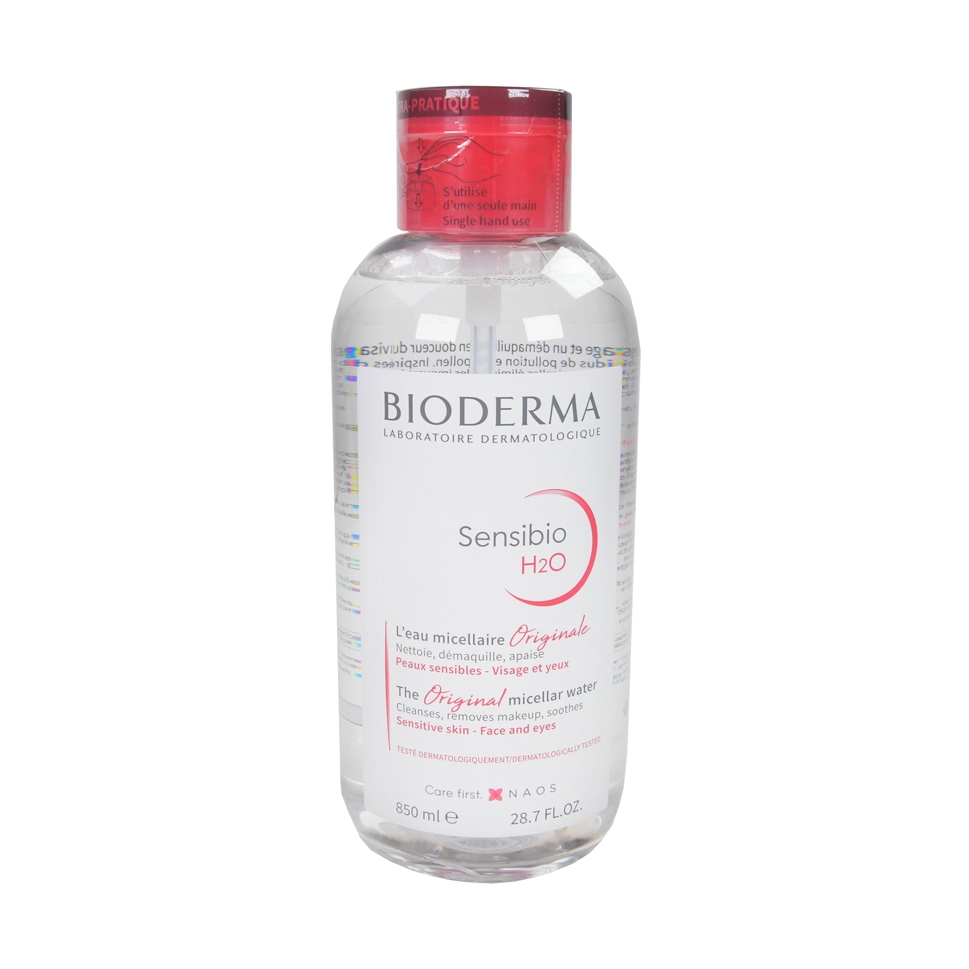 Bioderma Sensibio H2O Reinigungslösung mit Pumpspender XXL, 850 ml