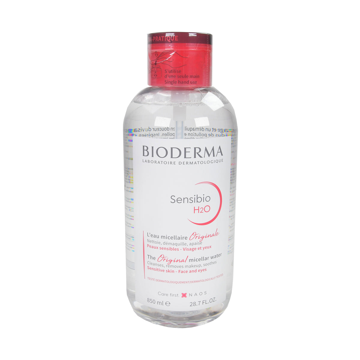 Bioderma Sensibio H2O Reinigungslösung mit Pumpspender XXL, 850 ml