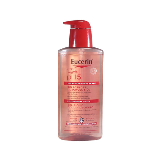 Eucerin pH5 Pflegendes Duschgel & Öl mit Pumpspender, 400 ml