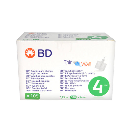 BD Thin Wall Pen-Nadeln 32 G 0,23 x 4mm, 105 St