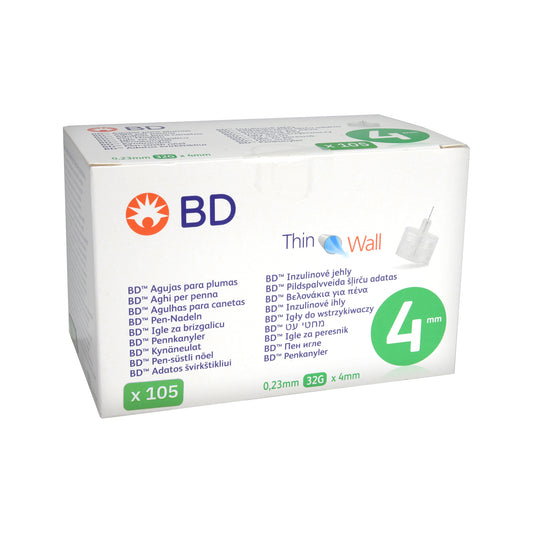 BD Thin Wall Pen-Nadeln 32 G 0,23 x 4mm, 105 St