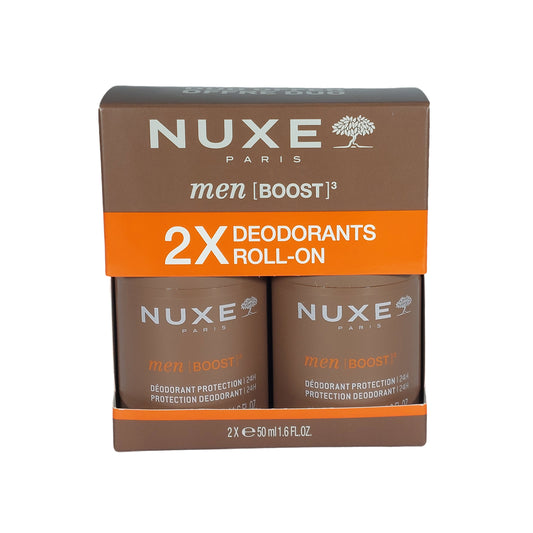 Nuxe Men [BOOST] Protection Deodorant 24H, 2x50 ml
