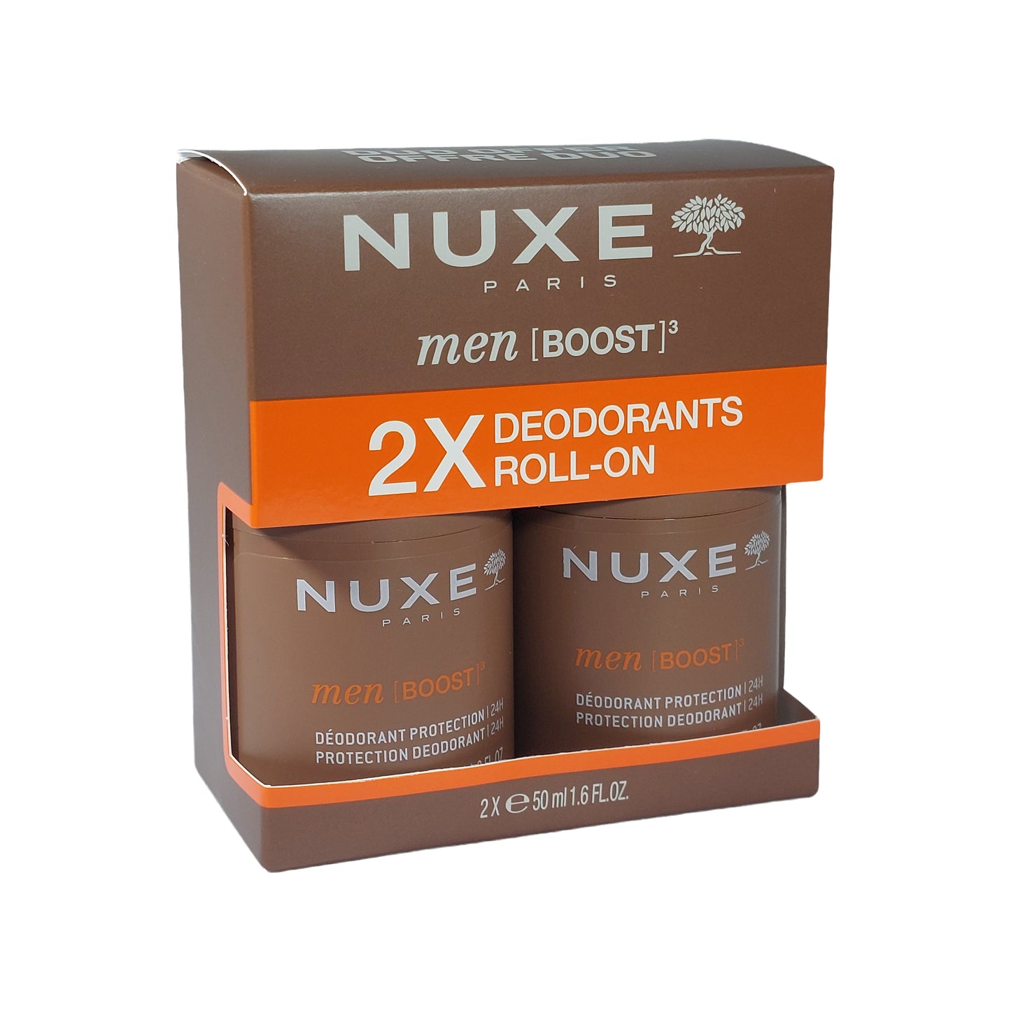 Nuxe Men [BOOST] Protection Deodorant 24H, 2x50 ml
