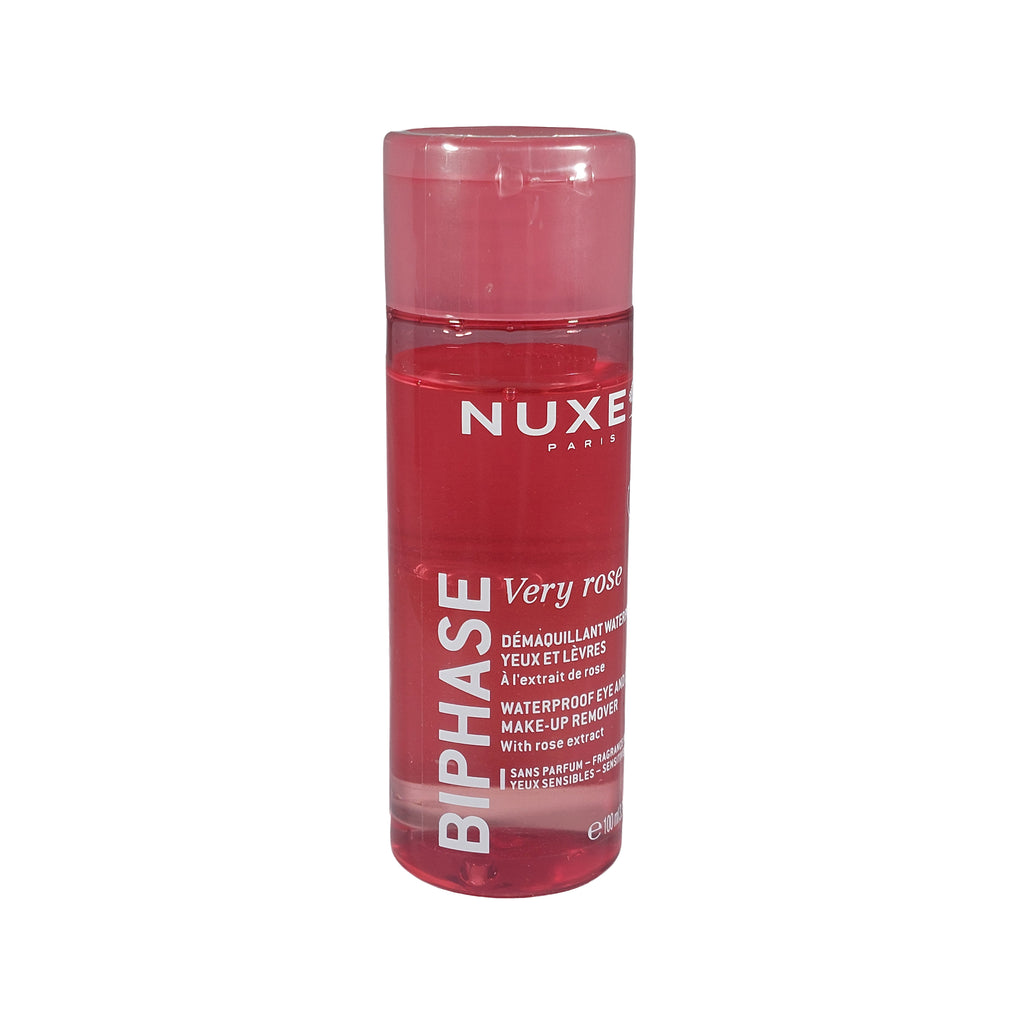 Nuxe Very Rose Biphase Waterproof Eye And Lip Makeup Remover, 100 ml