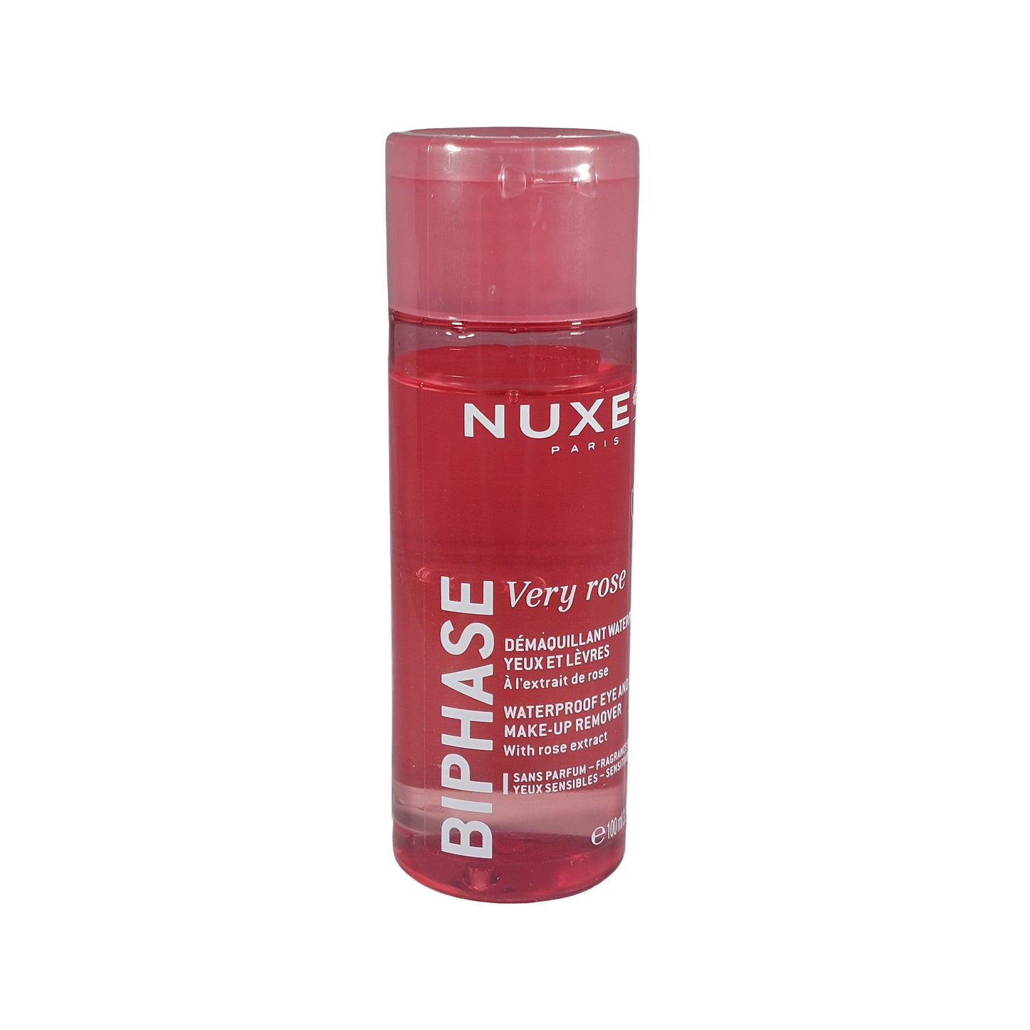 Nuxe Very Rose Biphase Waterproof Eye And Lip Makeup Remover, 100 ml