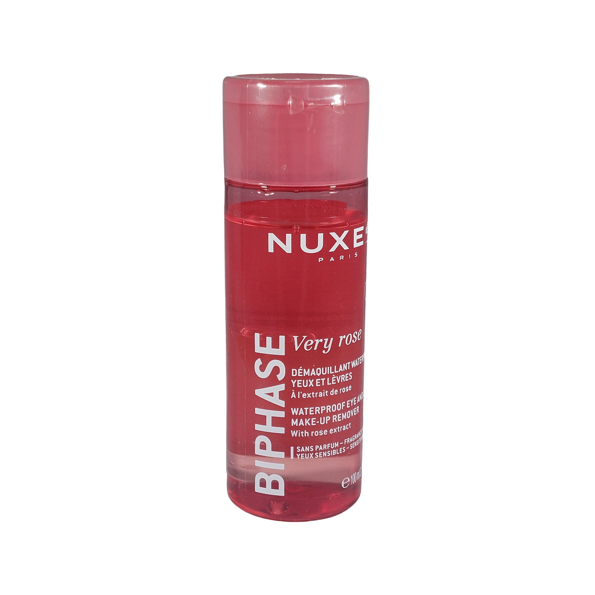 Nuxe Very Rose Biphase Waterproof Eye And Lip Makeup Remover, 100 ml