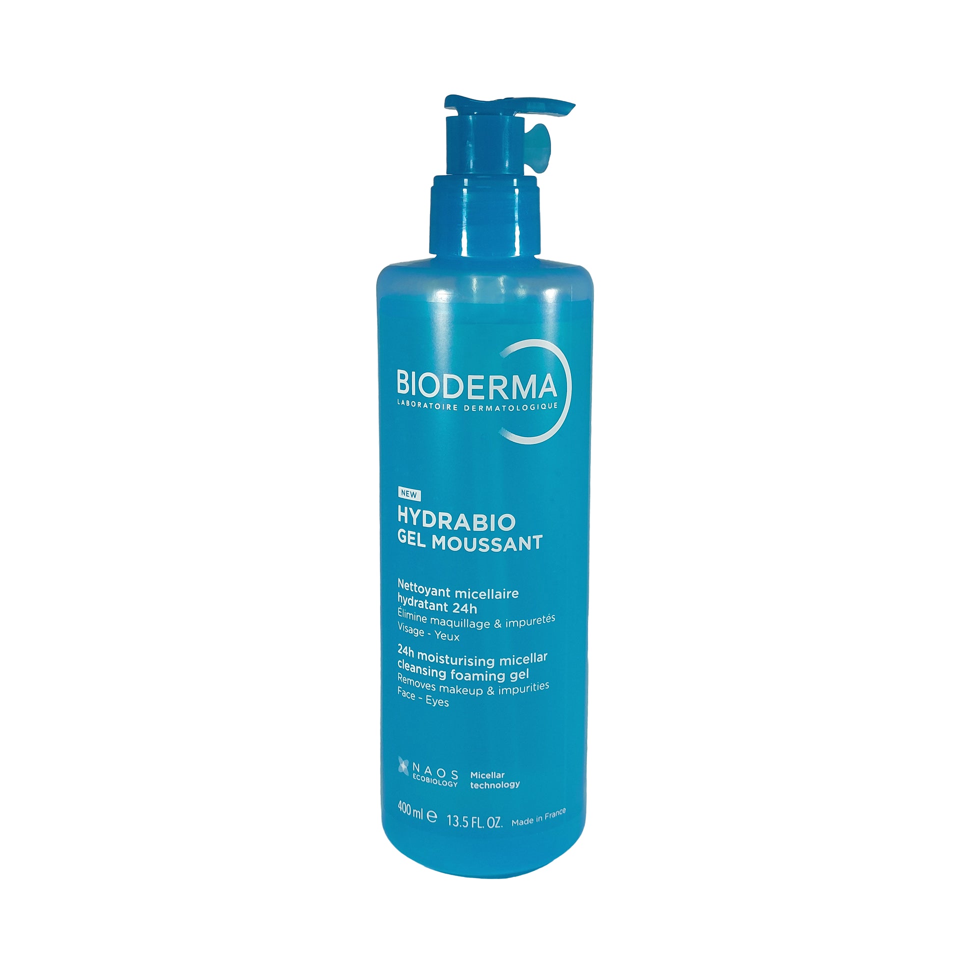 Bioderma Hydrabio Gel Moussant 24h Moisturising Micellar Cleansing Foaming Gel, 400 ml