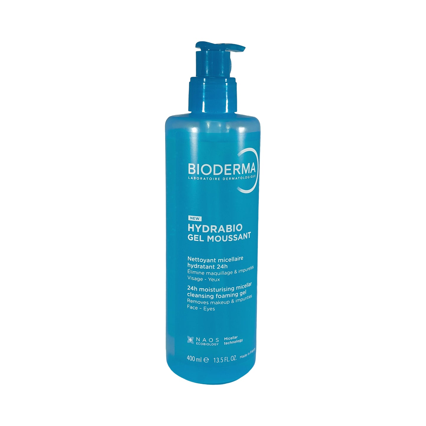Bioderma Hydrabio Gel Moussant 24h Moisturising Micellar Cleansing Foaming Gel, 400 ml