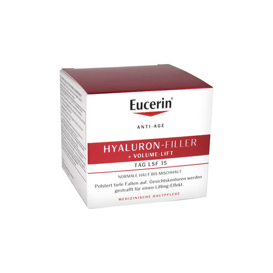 Eucerin Hyaluron-Filler + Volume-Lift Tag LSF 15 Normale Haut bis Mischhaut, 50 ml