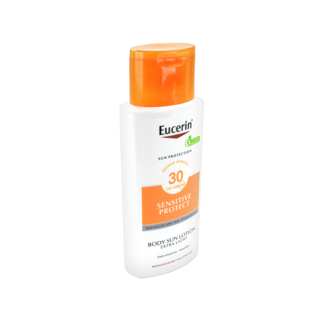 Eucerin Sun Sensitive Protect Body Sun Lotion Extra leicht LSF 30, 150 ml