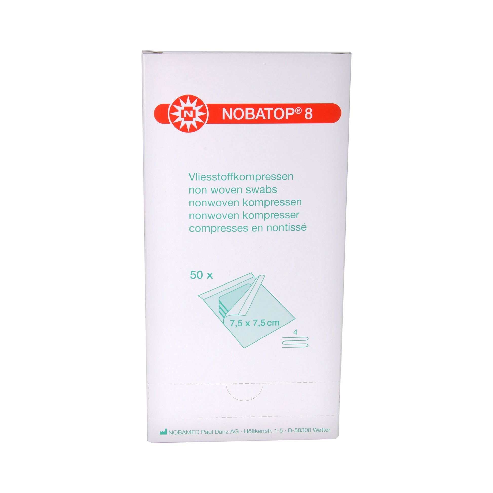 Nobatop 8 Kompressen 7,5 x 7,5cm steril, 50x3 St
