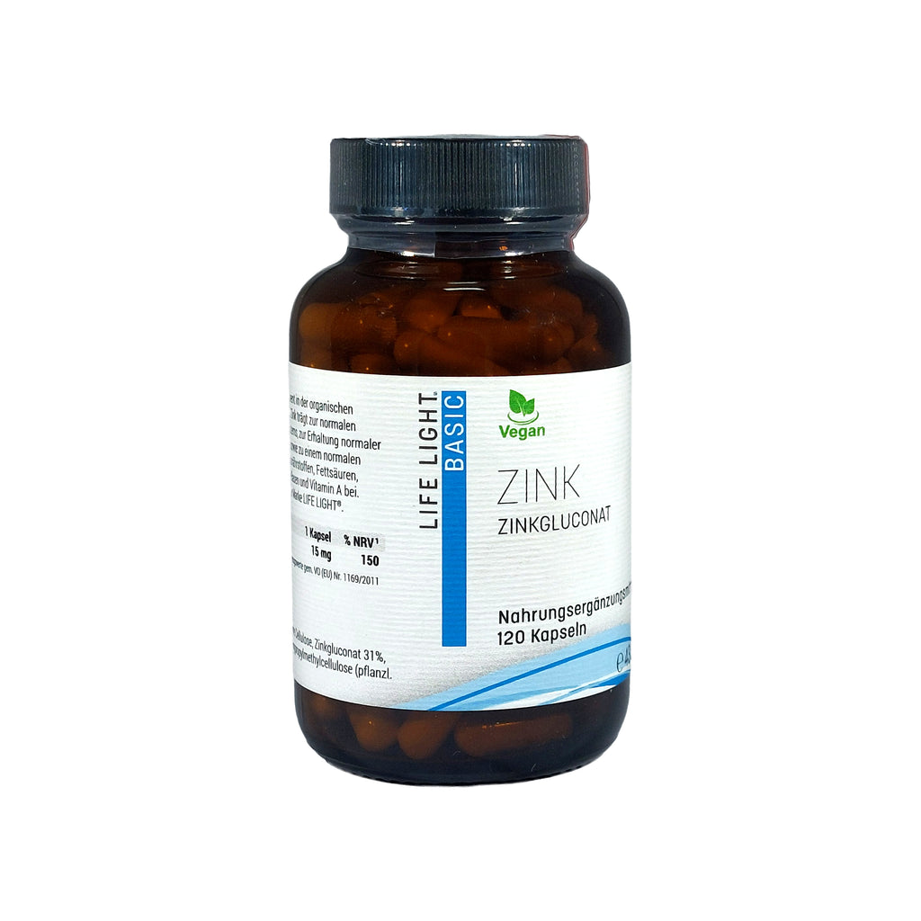 Life Light Basic Zink 15 mg Zinkgluconat Kapseln, 120 St
