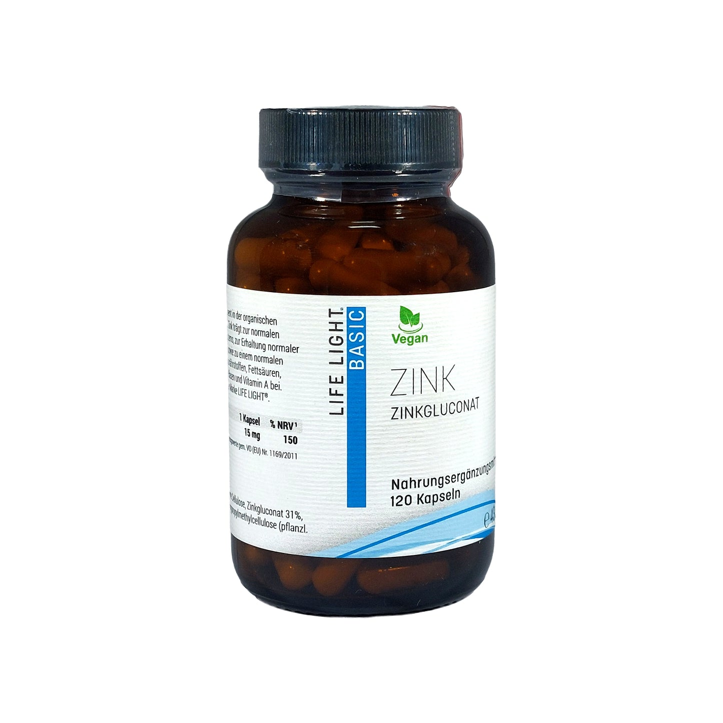 Life Light Basic Zink 15 mg Zinkgluconat Kapseln, 120 St