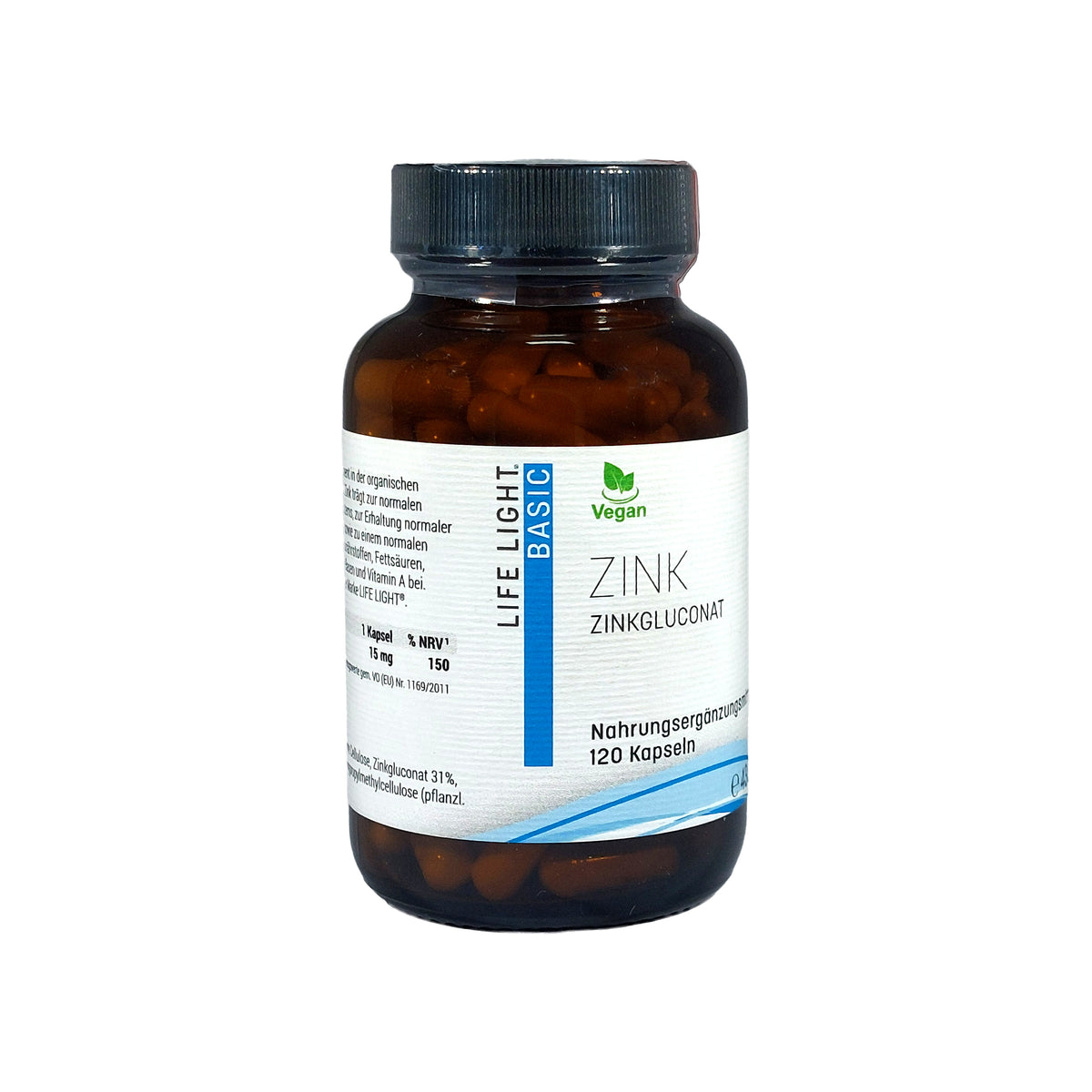 Life Light Basic Zink 15 mg Zinkgluconat Kapseln, 120 St