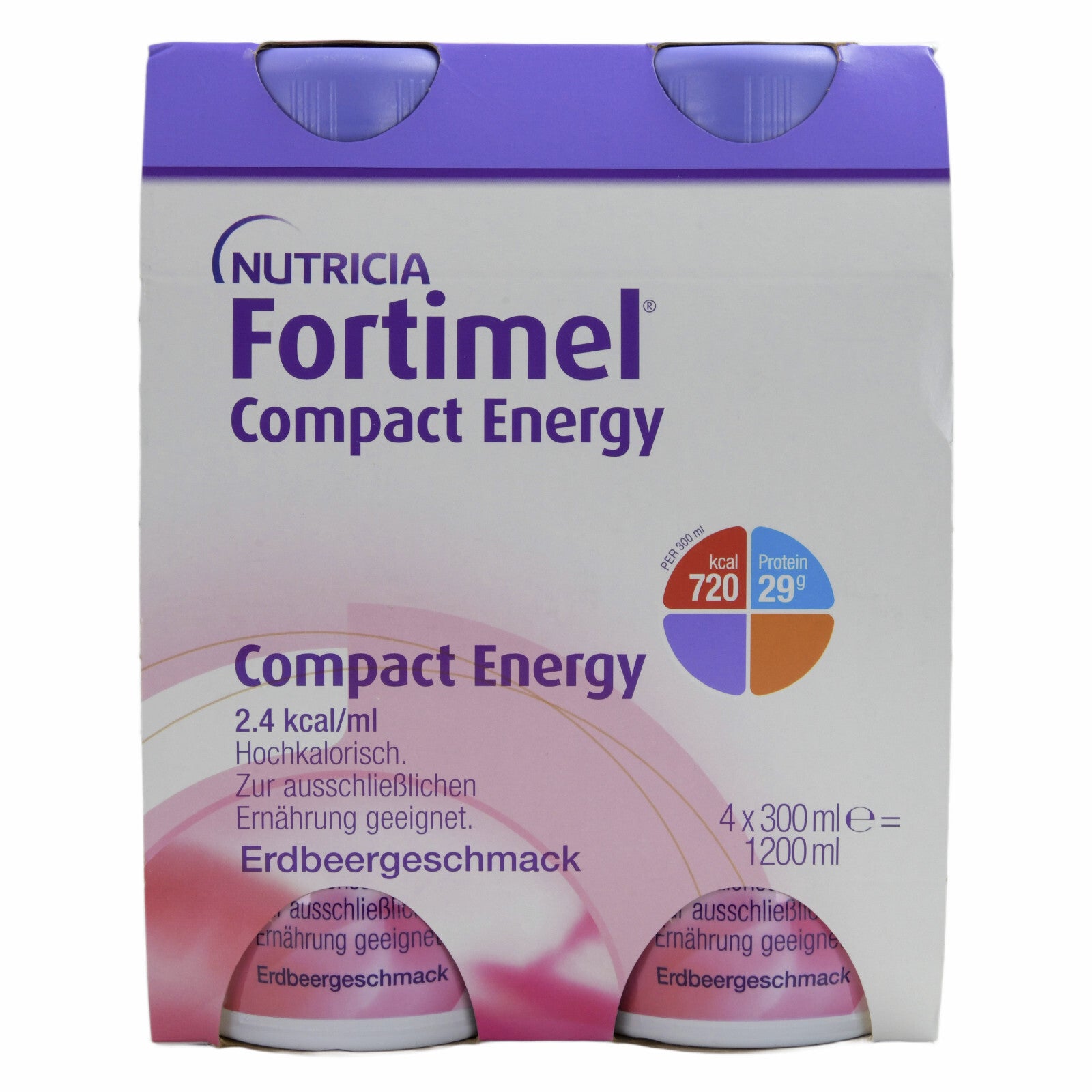 Fortimel Compact Energy 2.4 kcal/ml Erdbeere 8x4x300 ml [MHD: 26.07.2025]