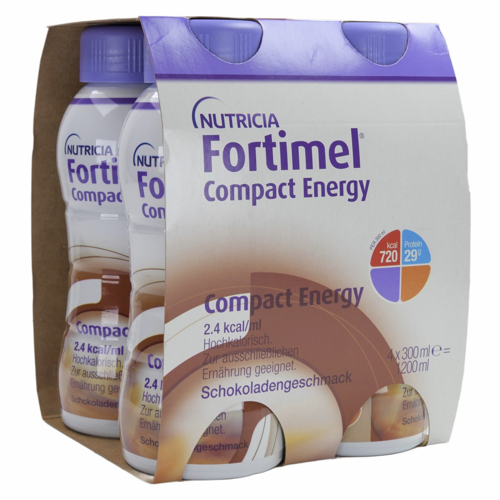 Fortimel Compact Energy 2.4 kcal/ml Schokolade 8x4x300 ml [MHD: 27.06.2025]