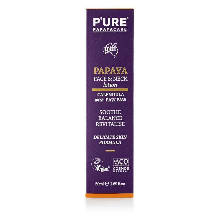 PURE Papayacare Papaya Face & Neck Lotion, 50 ml