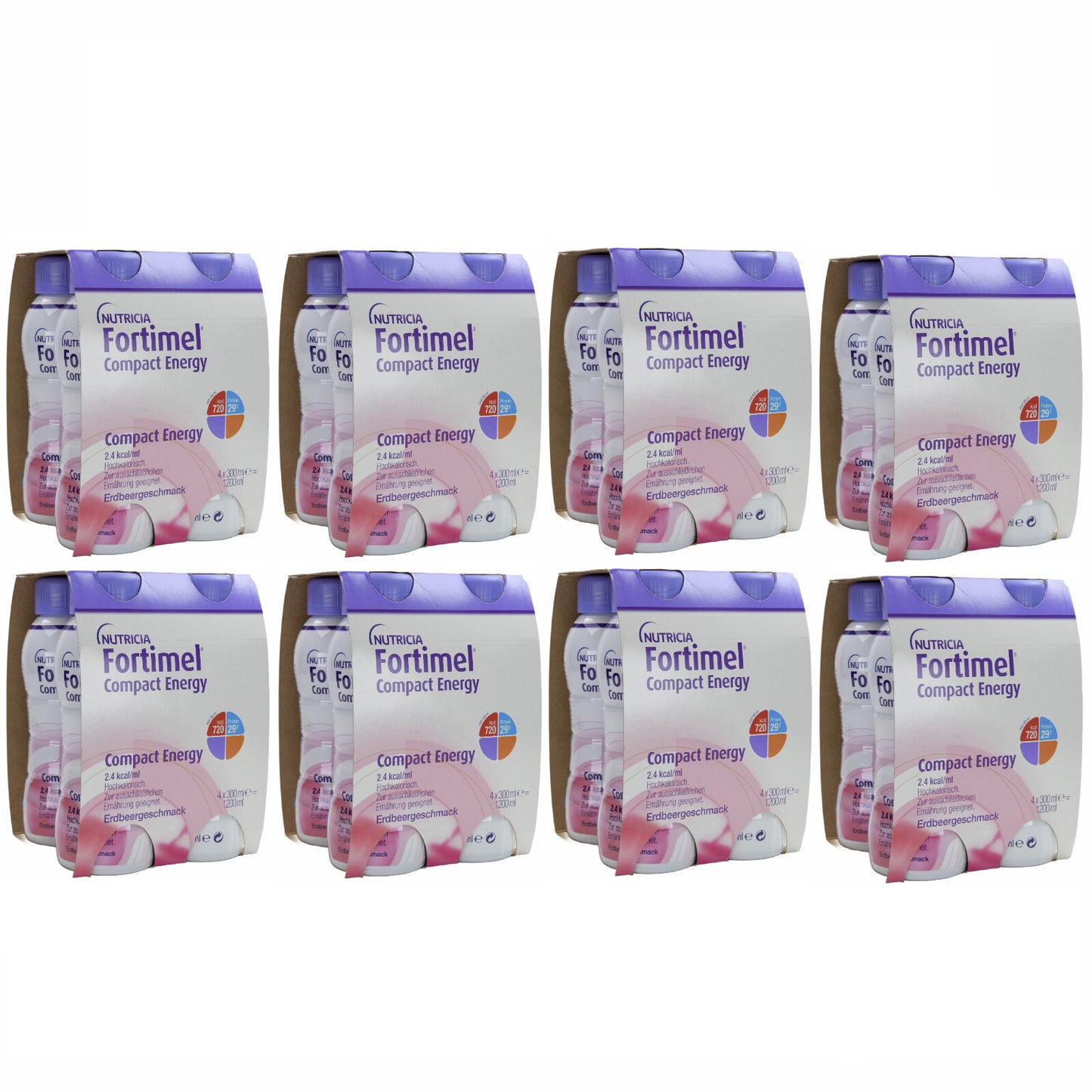 Fortimel Compact Energy 2.4 kcal/ml Erdbeere 8x4x300 ml [MHD: 26.07.2025]