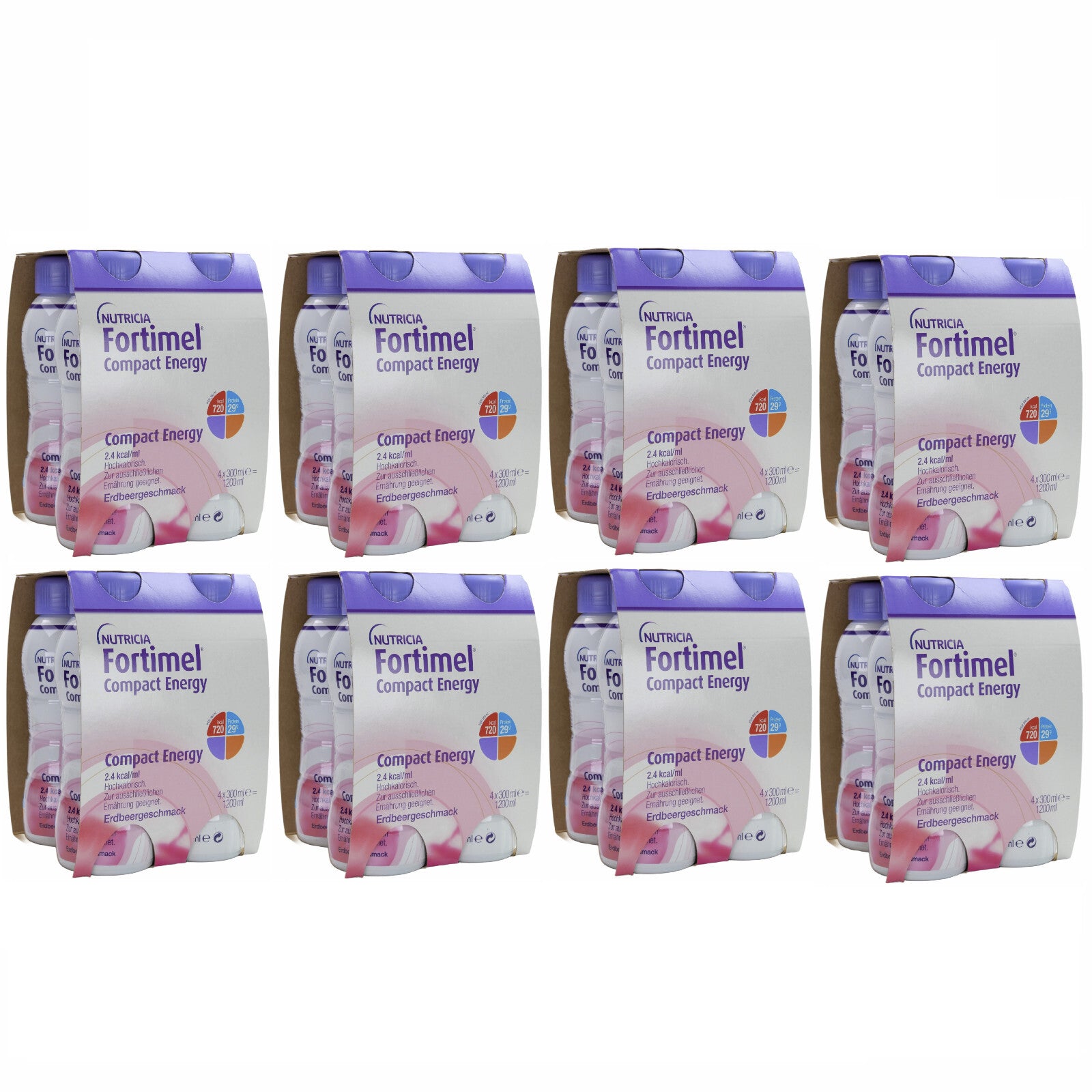 Fortimel Compact Energy 2.4 kcal/ml Erdbeere 8x4x300 ml [MHD: 26.07.2025]