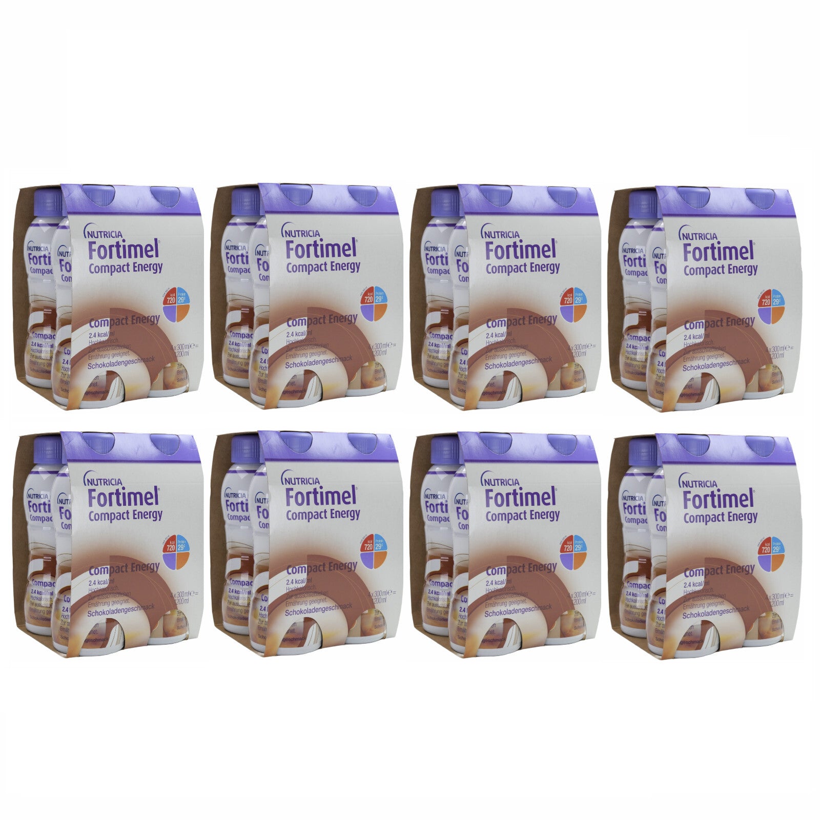 Fortimel Compact Energy 2.4 kcal/ml Schokolade 8x4x300 ml [MHD: 23.08.2025]