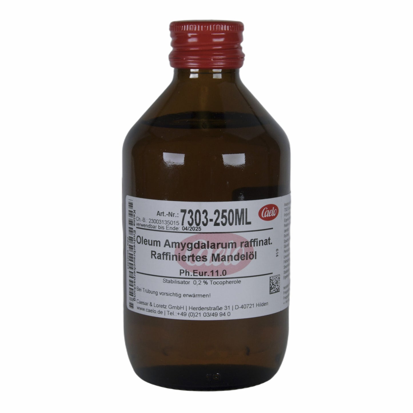 Oleum Amygdalarum raffinatum Raffiniertes Mandelöl 7303, 250 ml [MHD: 04/2025]