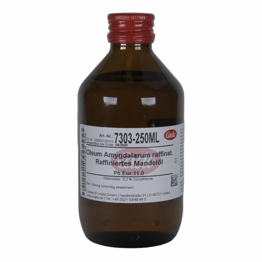 Oleum Amygdalarum raffinatum Raffiniertes Mandelöl 7303, 250 ml [MHD: 04/2025]