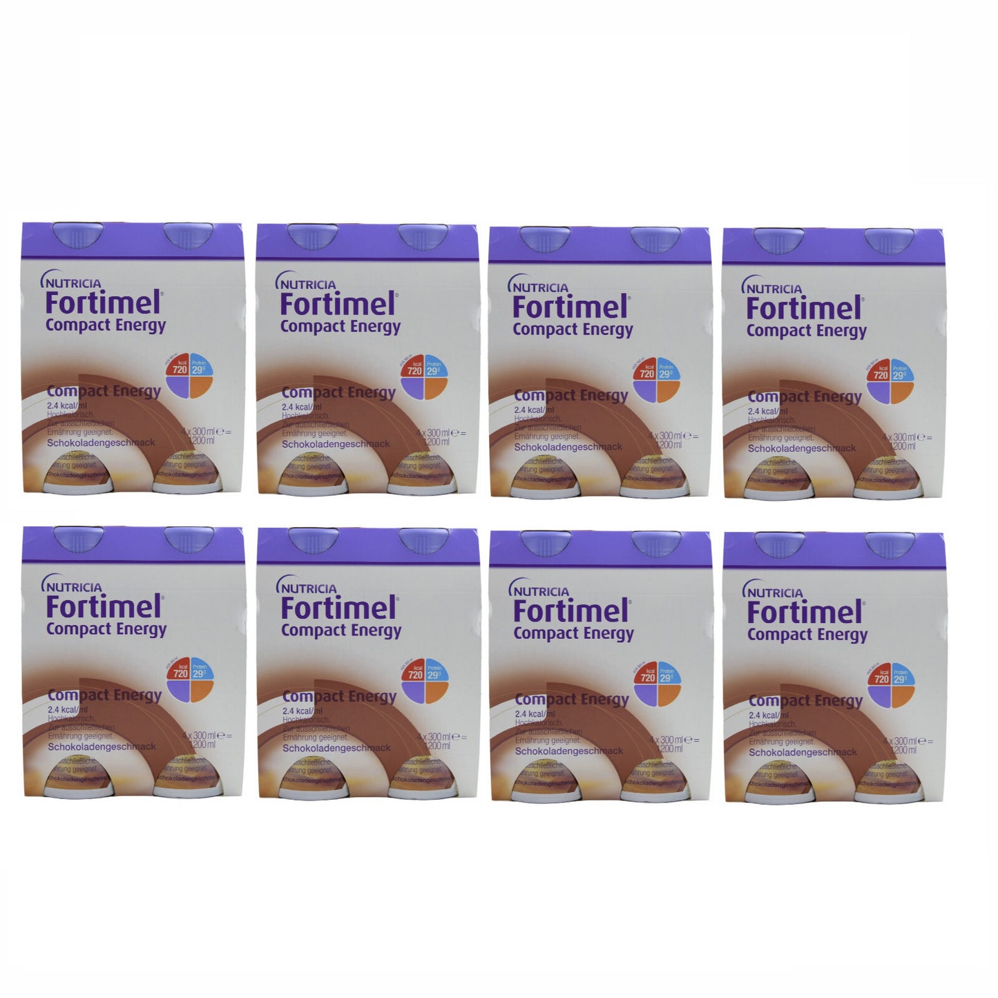 Fortimel Compact Energy 2.4 kcal/ml Schokolade 8x4x300 ml [MHD: 23.08.2025]