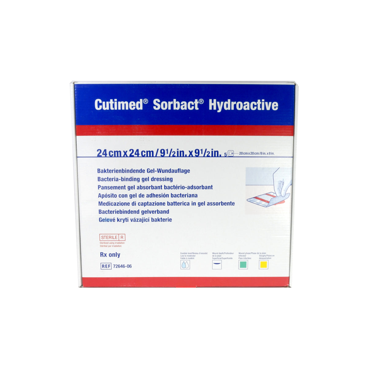 Cutimed Sorbact Hydroactive compresses 24cm x 24cm, 1 pc