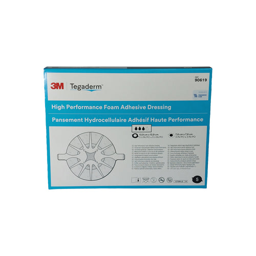 3M Tegaderm Foam klebend 90619 13.9cm rund, 5 St