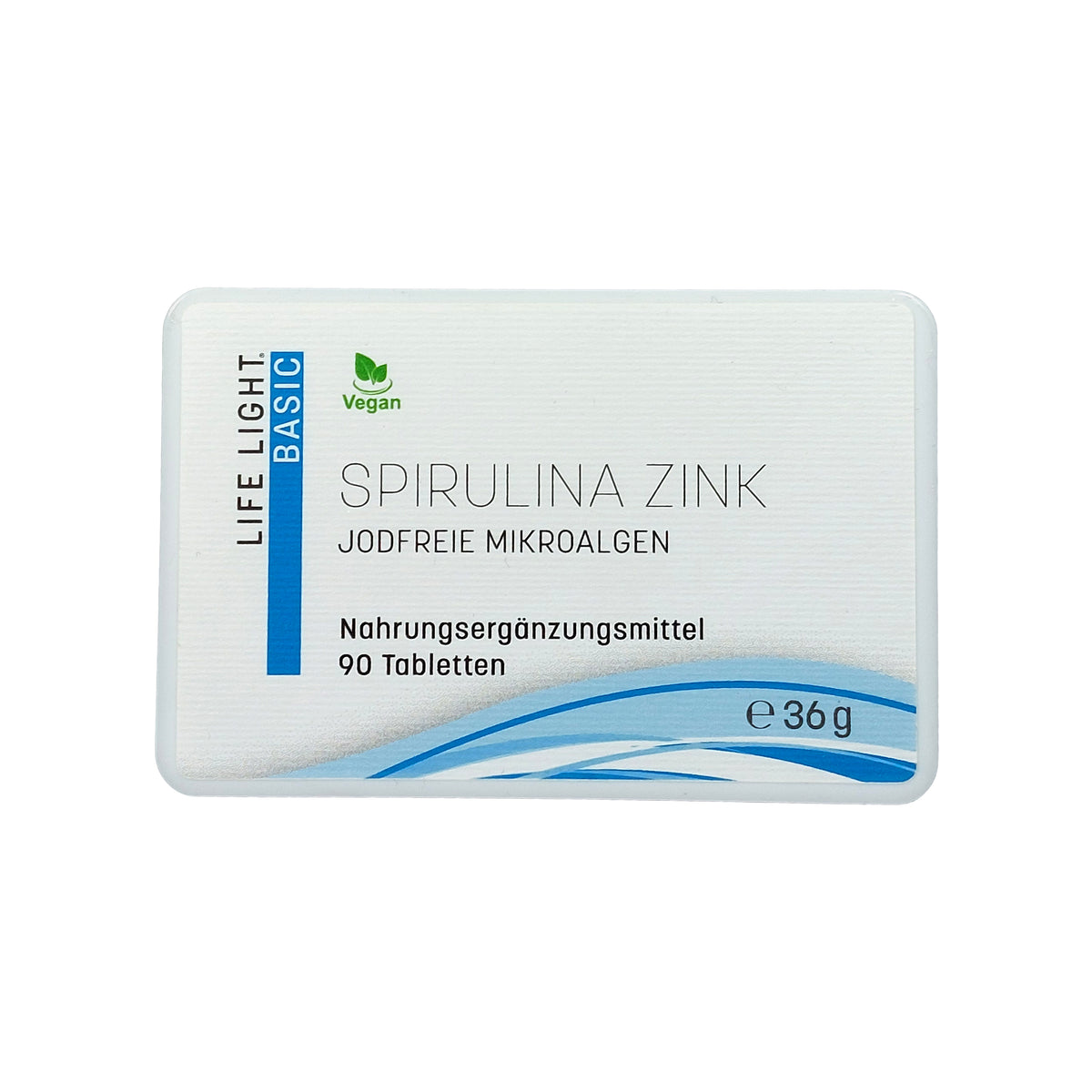 Life Light Basic Spirulina Zink Jodfreie Mikroalgen Tabletten, 90 St