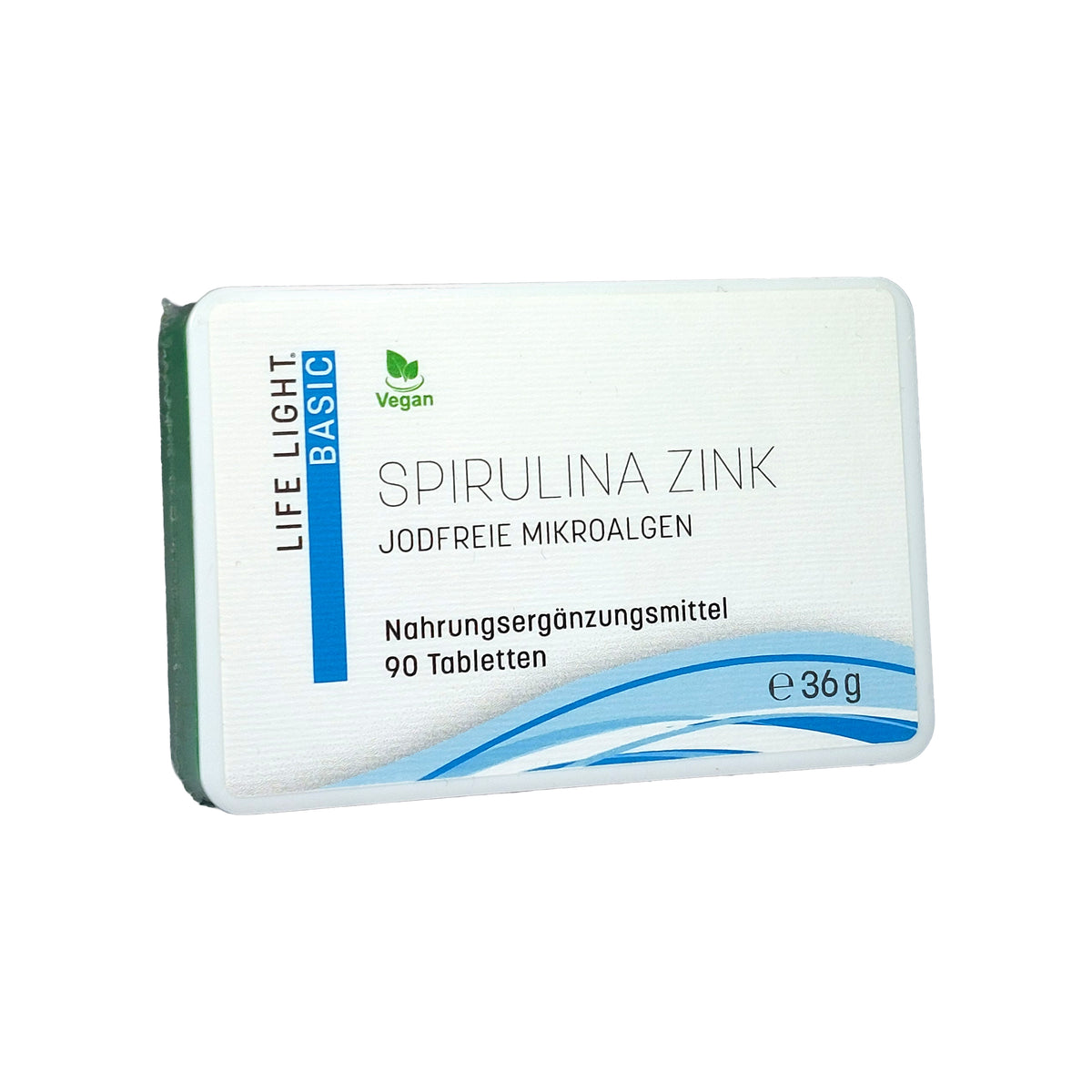 Life Light Basic Spirulina Zink Jodfreie Mikroalgen Tabletten, 90 St