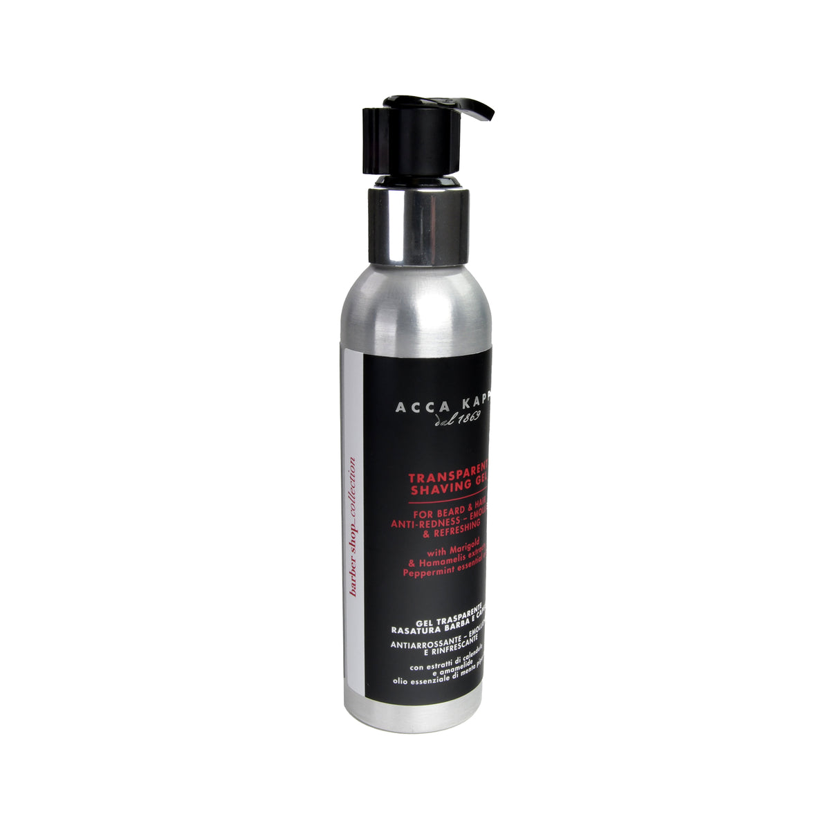 Acca Kappa Barber Shop Shaving Gel Transparent Rasiergel, 125 ml