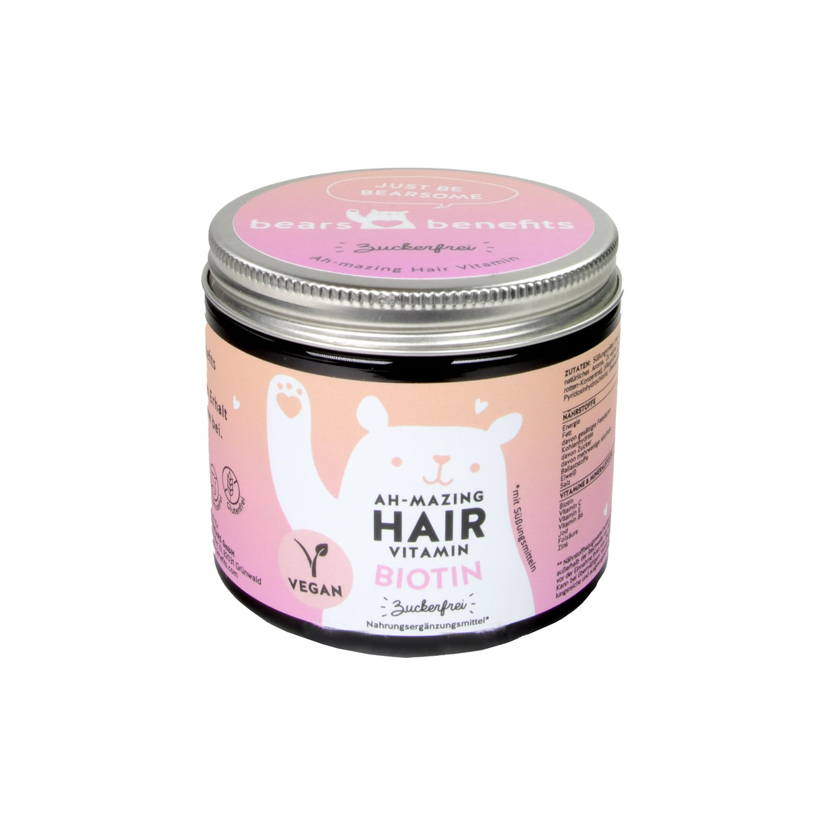 Bears With Benefits Ah-Mazing Hair Vitamins Biotin, Sugar Free, 112.5g