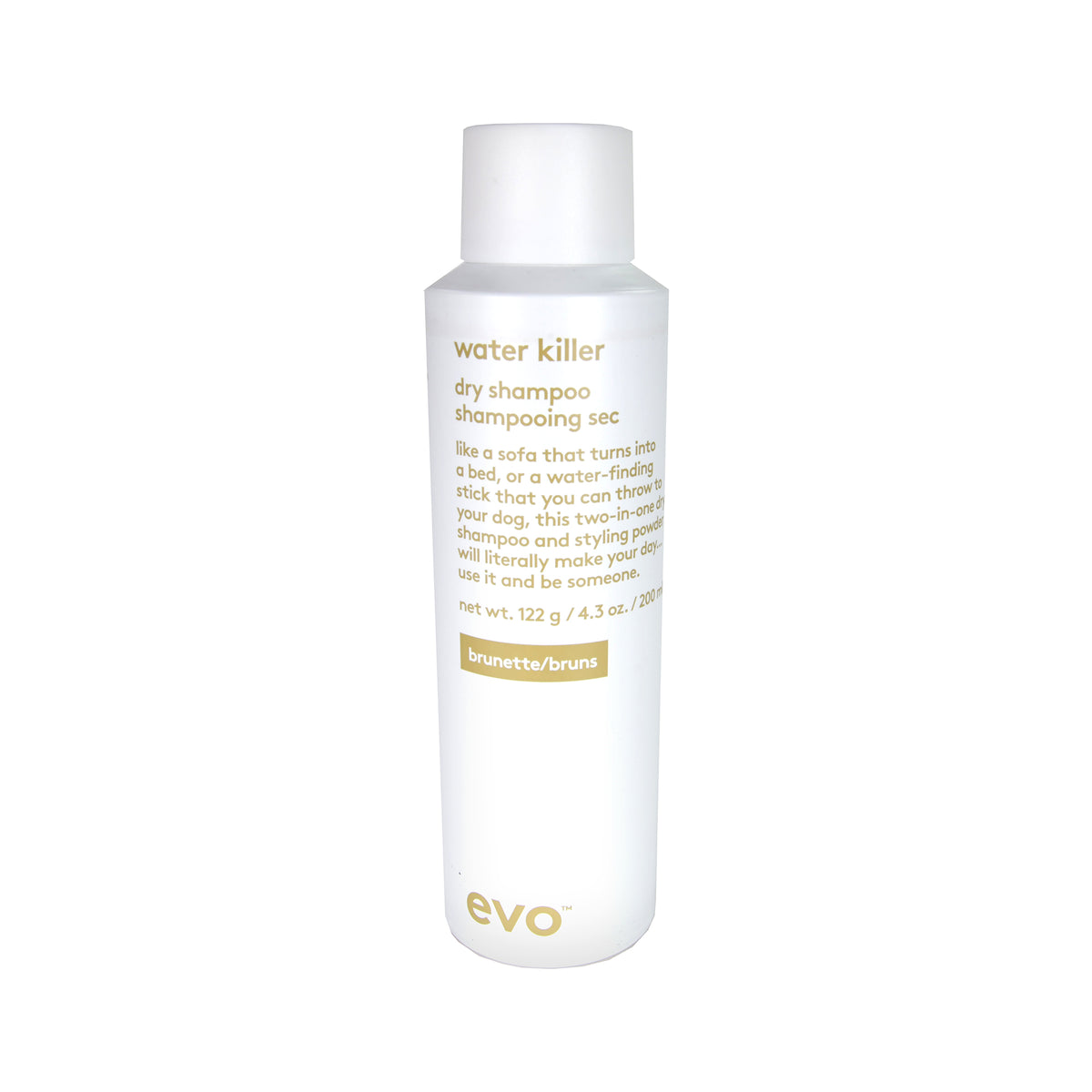evo Hair Water Killer Dry Shampoo Brunette, 200 ml
