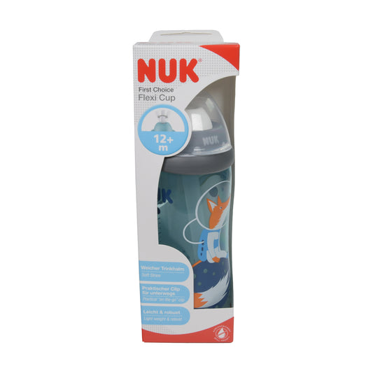 NUK Flexi Cup Soft-Trinkhalm-Becher Fuchs, 12+ Monate, 300ml, 1 St