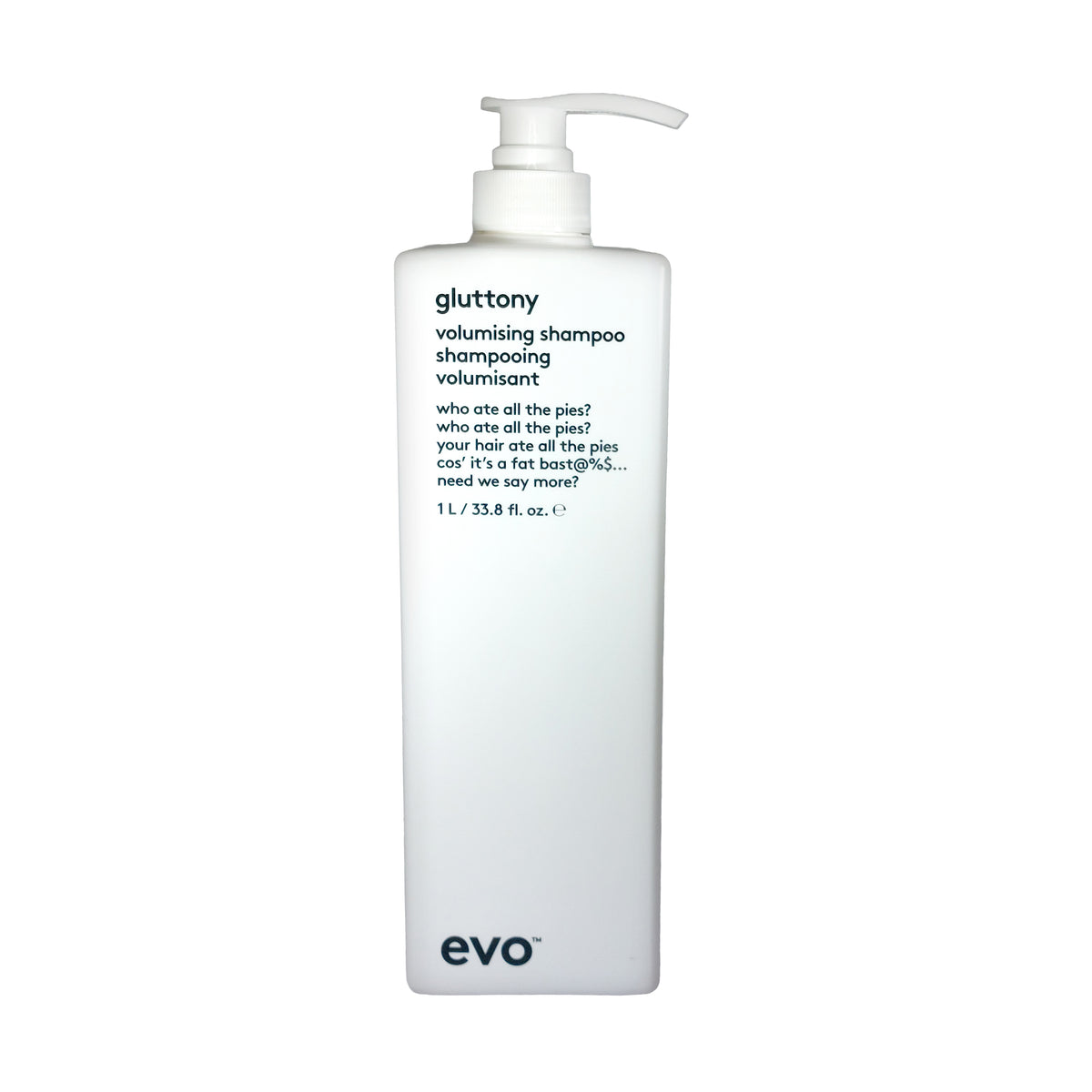 evo Hair Style Gluttony Volumising Shampoo, 1000 ml