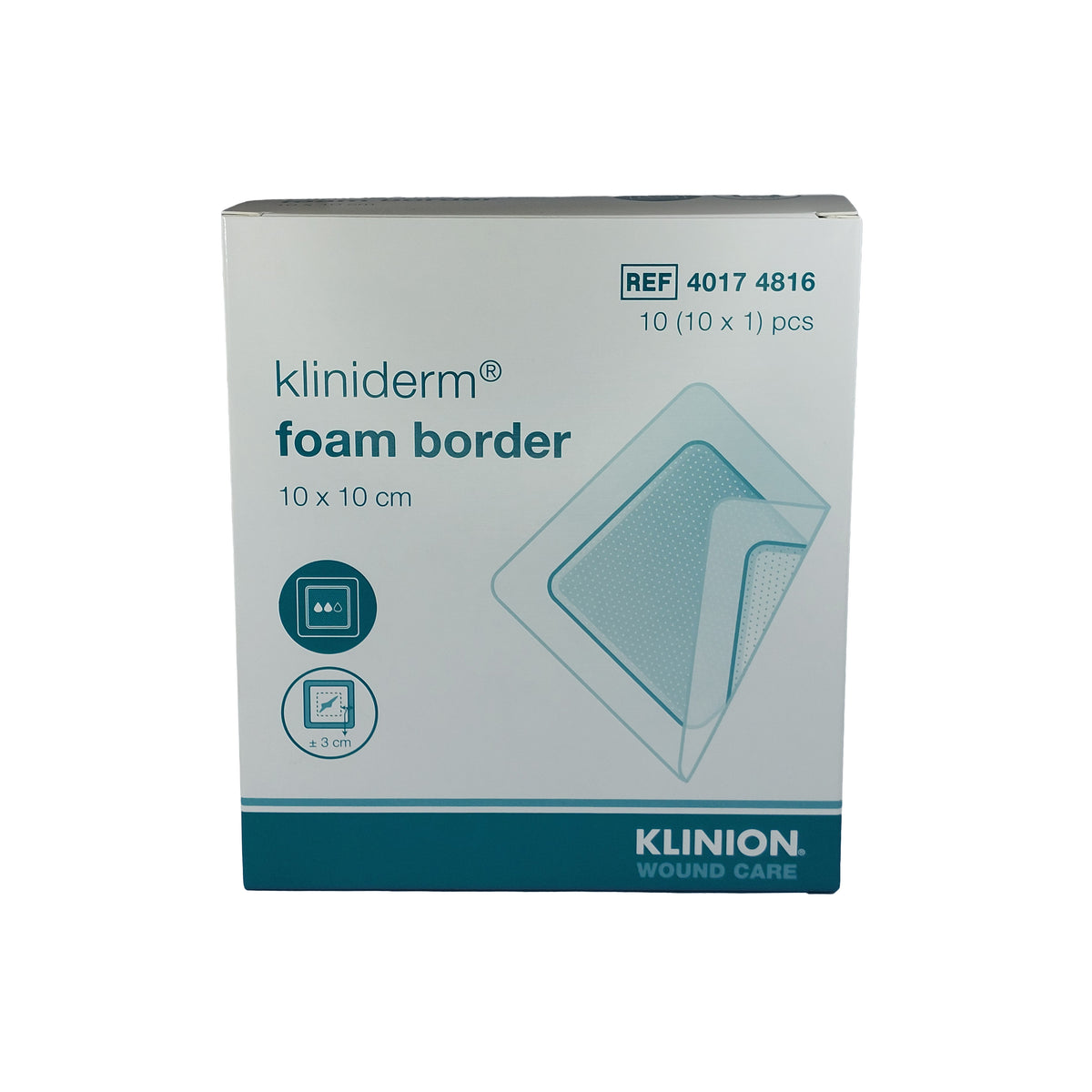 kliniderm foam Border 10cm x 10cm steril, 10 St