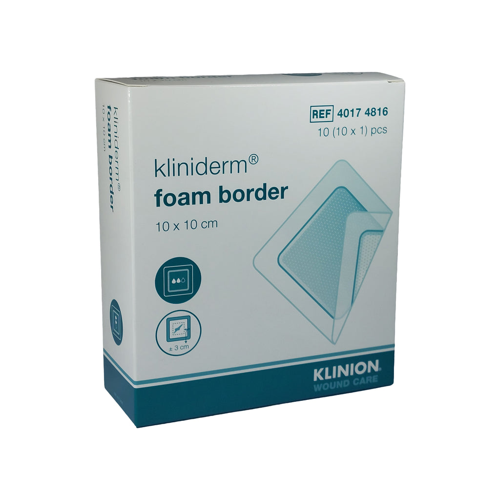 kliniderm foam Border 10cm x 10cm steril, 10 St