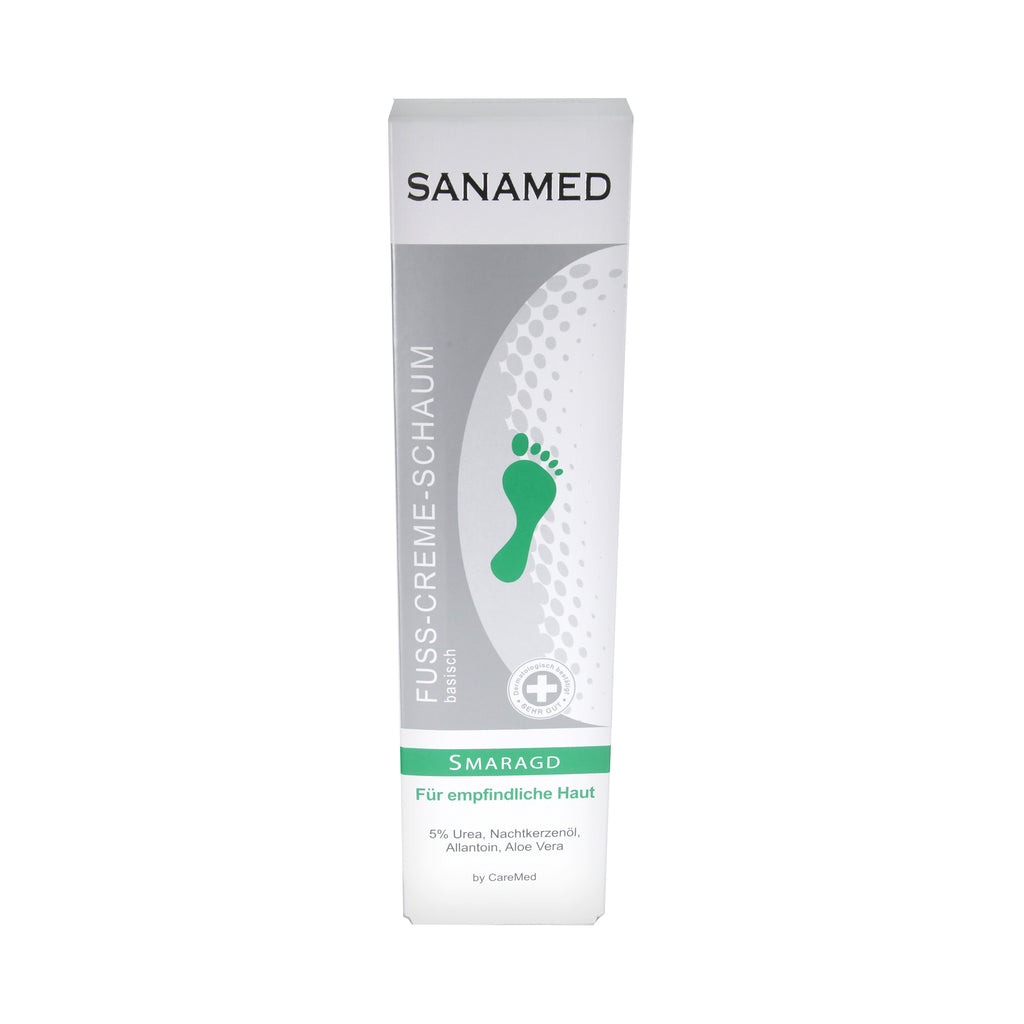 CareMed Sanamed Smaragd Fuß-Creme-Schaum, 150 ml