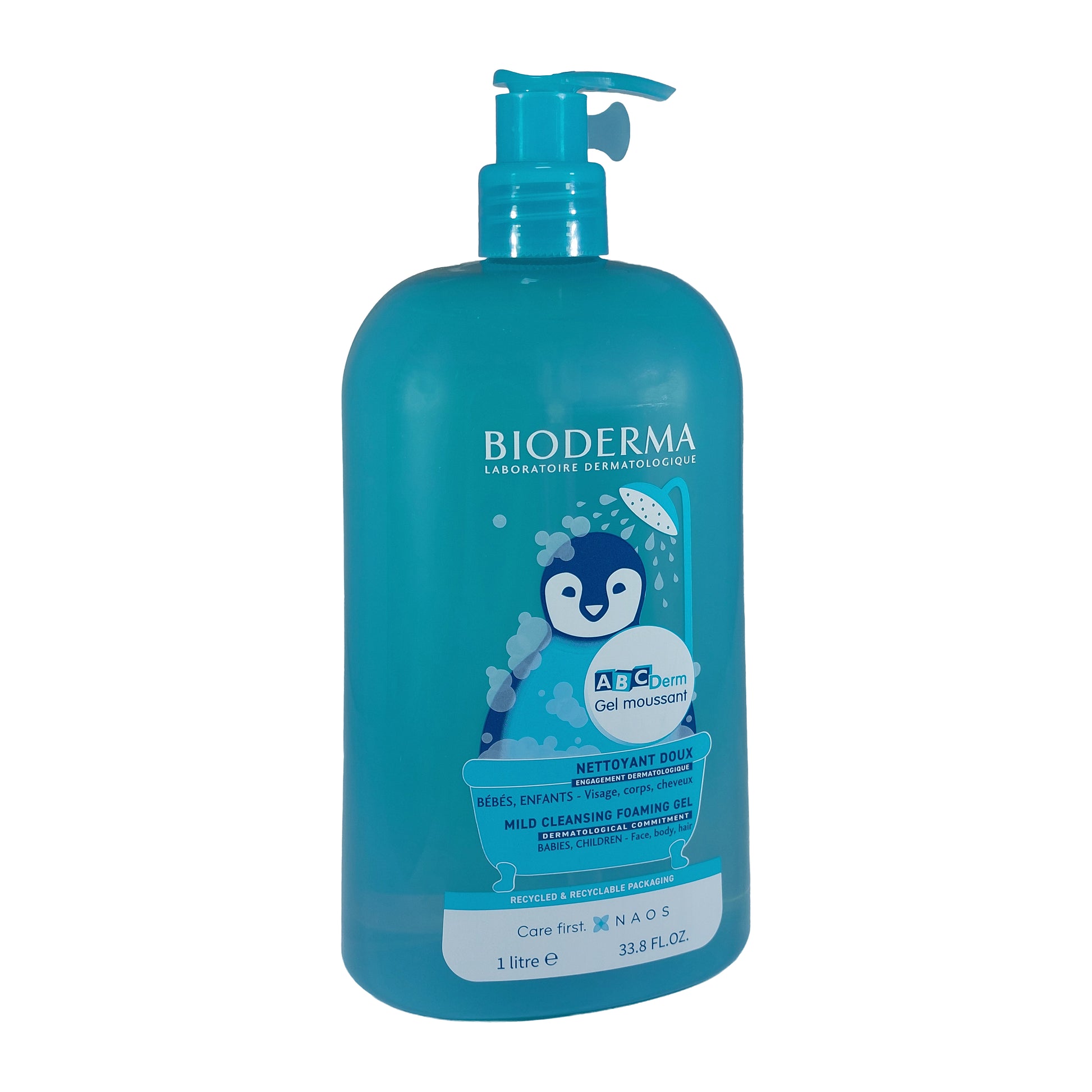 Bioderma ABCDerm Gel Moussant Mild Cleansing Foaming Gel, 1000 ml