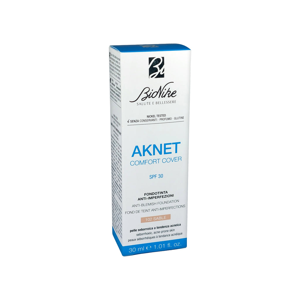 Bionike Aknet Comfort Cover Anti-Blemish Foundation SPF30, 30 ml